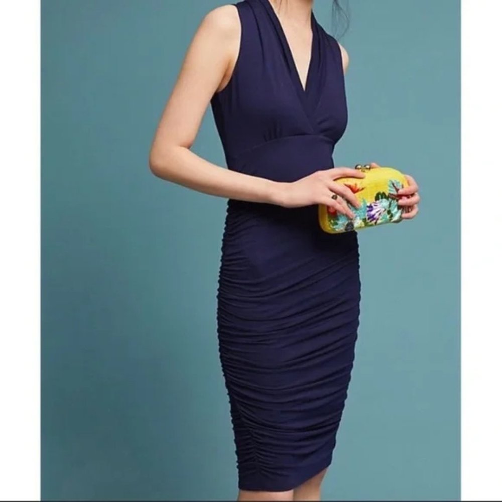 NWT Moulinette Soeurs for Anthropologie Navy Knit Dress - Size XL